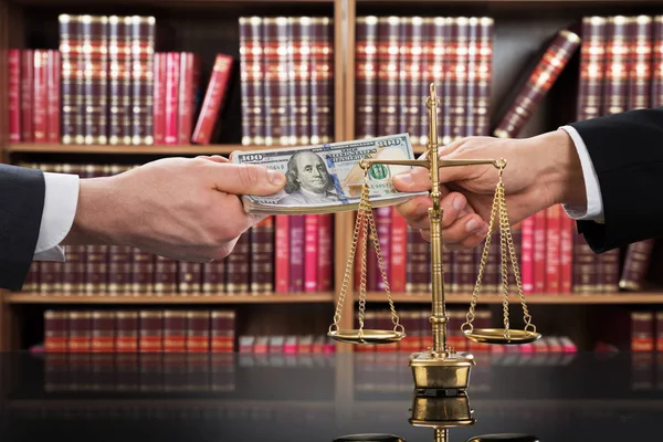 Judge Taking Bribe From Client — Stock Photo, Image