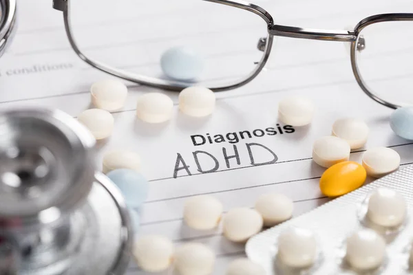 Texto Diagnóstico TDAH — Fotografia de Stock