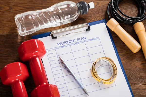 Workout Plan Form — Stock Photo, Image