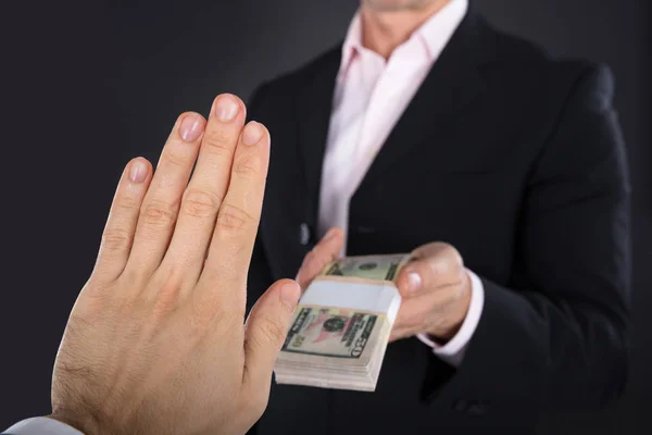 Male Hand Refusing Bribe — Stock Photo, Image