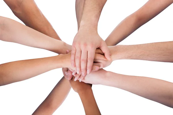 Hands Stacked Together — Stock Photo, Image