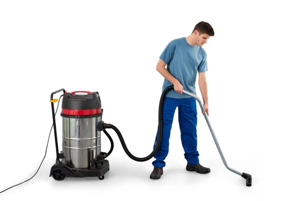 Man Cleaning Floor — Stock Photo, Image