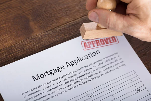 Stamp On Mortgage Application Form — Stock Photo, Image