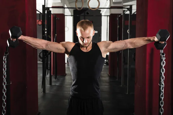 Male Athlete Doing Exercise — Stock Photo, Image