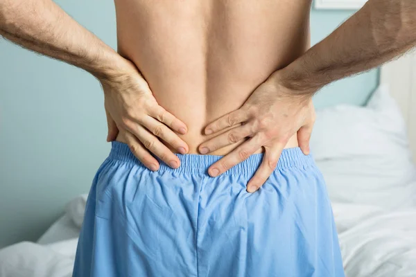 Man With His Back Pain — Stock Photo, Image