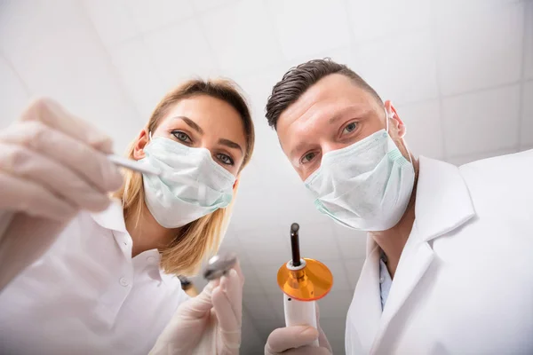 Vista in prima persona del dentista — Foto Stock