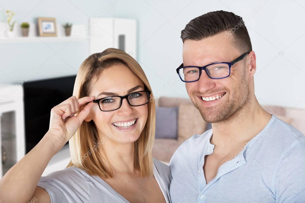 Couple With Eye Glasses 