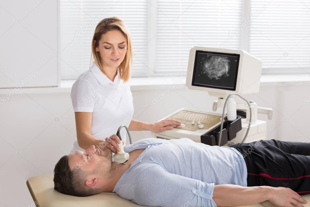 Man Getting Ultrasound Scan