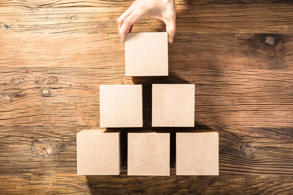 Person Holding Block — Stock Photo, Image