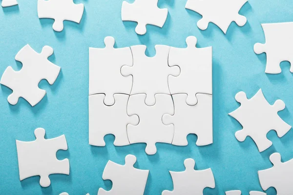 White Jigsaw Puzzles — Stock Photo, Image