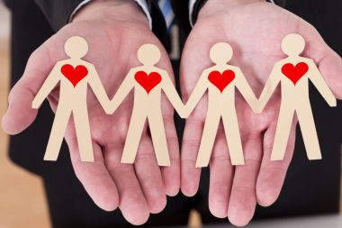 Adam gösteren kağıt rakamlar 