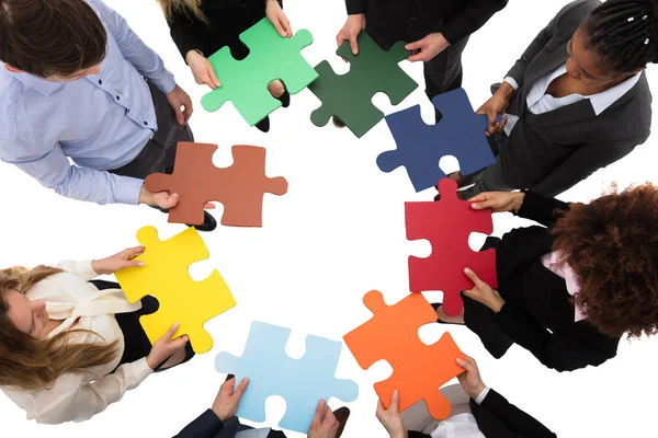 Businesspeople Solving Puzzle — Stock Photo, Image