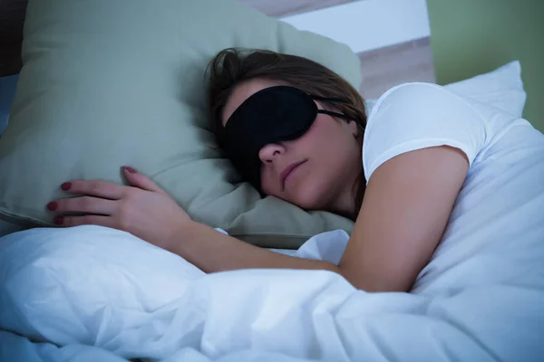 Woman Sleeping On Bed — Stock Photo, Image