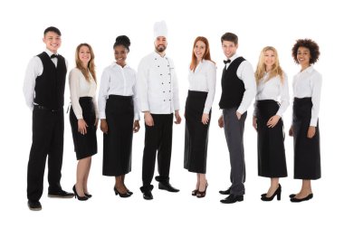 Kendine güvenen Restoran personeli