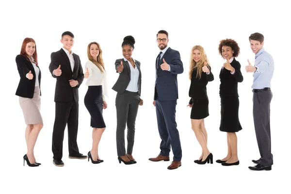 Multiraciale ondernemers gebaren Thumbs Up — Stockfoto