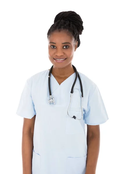 Happy African Female Doctor — Stock Photo, Image