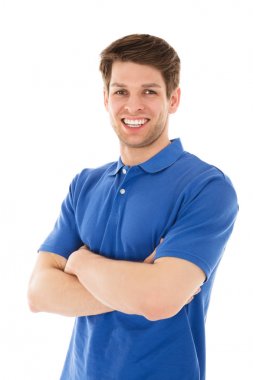 Kendine güvenen erkek temizlikçi