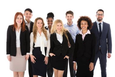 beyaz zemin üzerine işadamları