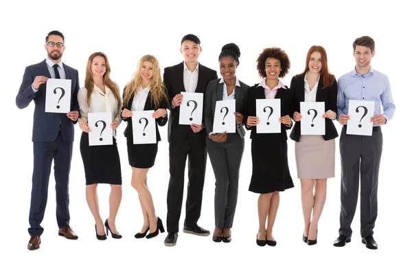 Ondernemers houden vraagtekens — Stockfoto