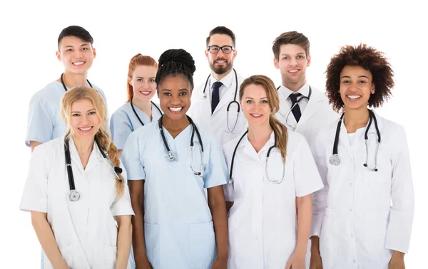 Tým lékařů multietnické — Stock fotografie