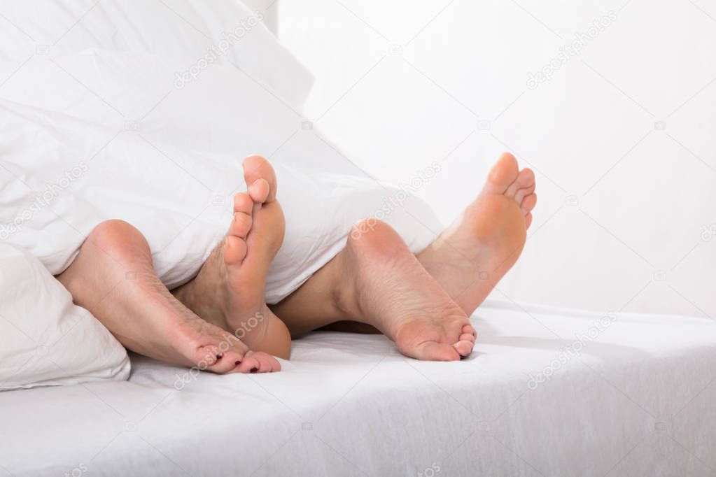 Couple Having Sex Under Sheet 