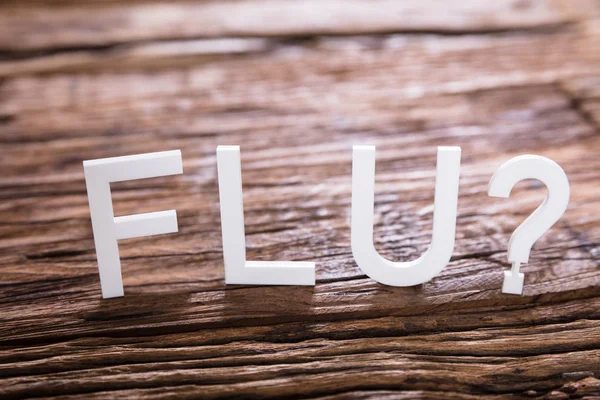 Texte de grippe avec point d'interrogation — Photo