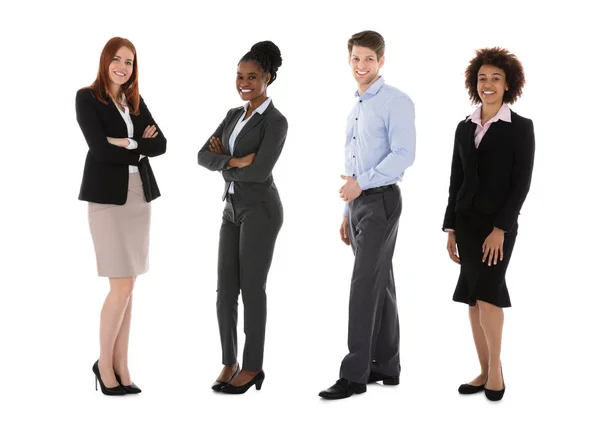 Jovens empresários sorridentes — Fotografia de Stock