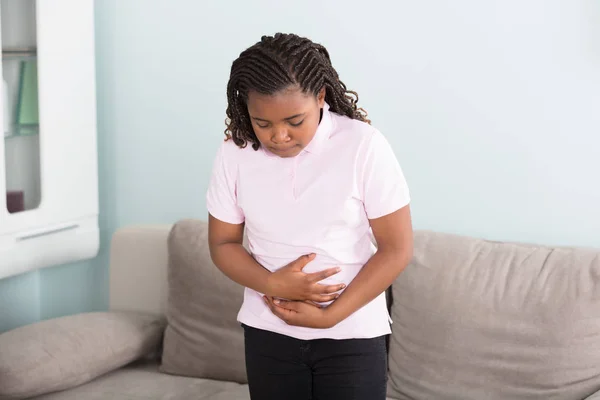 Girl Is Suffering From Stomach Ache — Stock Photo, Image