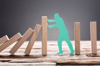 Kağıt adam durdurma Domino taşları