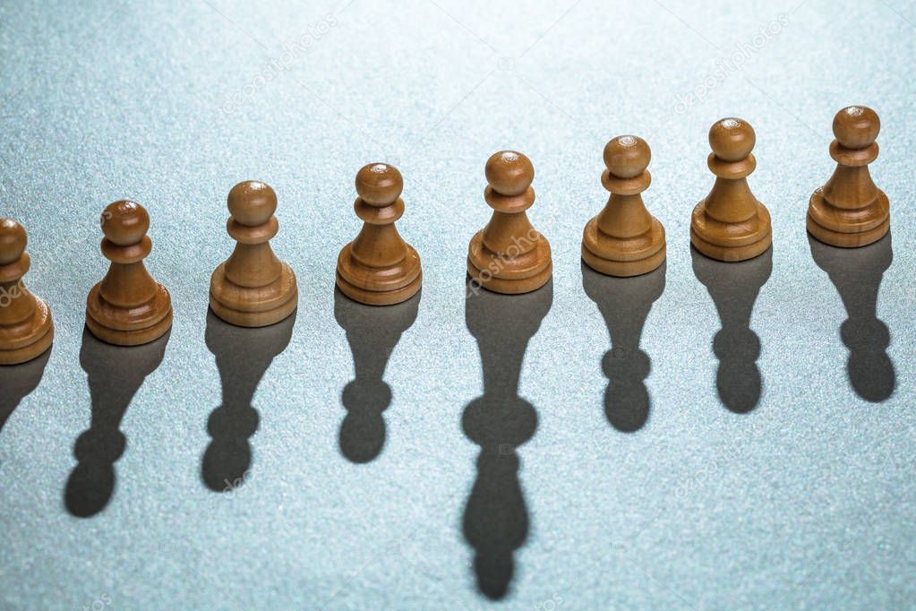chess pieces representing concept of leadership