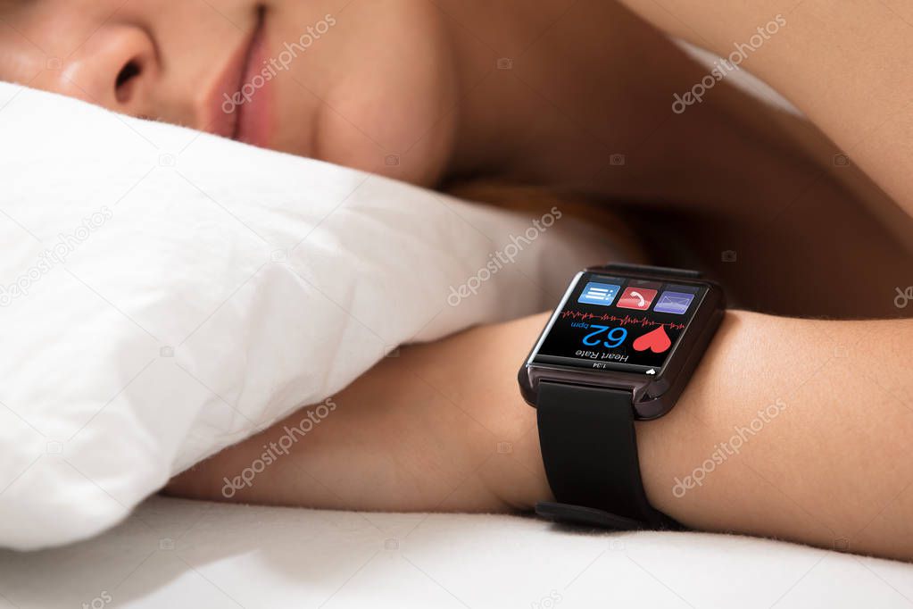 Smart Watch Showing Heartbeat Rate