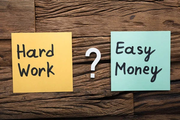 Hard Work And Easy Money — Stock Photo, Image