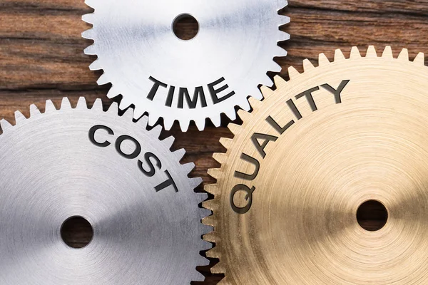 Cost And Quality Cogwheels — Stock Photo, Image