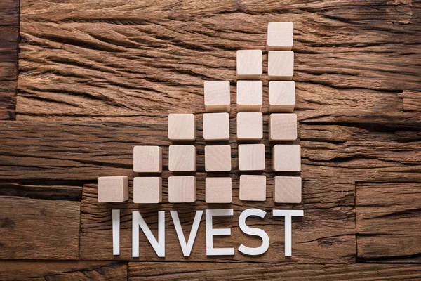 Invest szöveg, bár növelésével — Stock Fotó