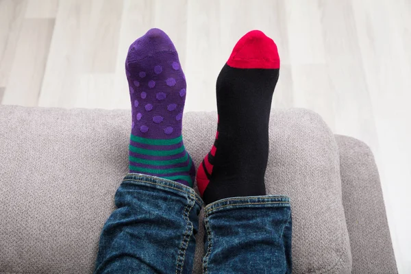 Human Feet With Socks — Stock Photo, Image