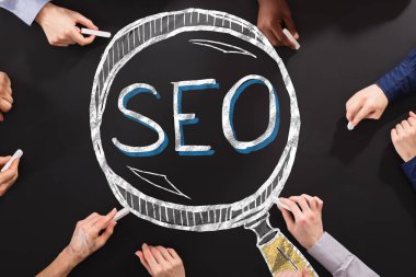 Çizim Seo arama motoru optimizasyonu Blackboard, eller