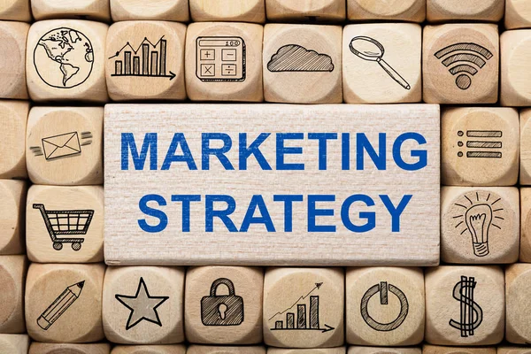 Estrategia de marketing Texto —  Fotos de Stock