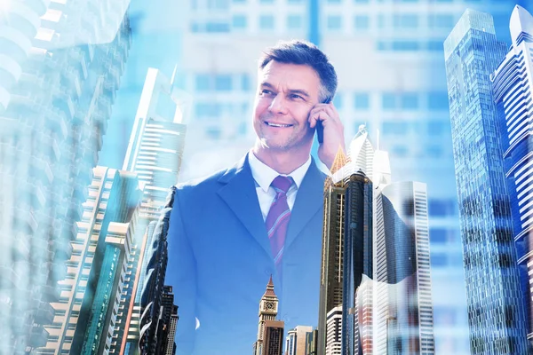 Businessman Talking On Phone — Stock Photo, Image