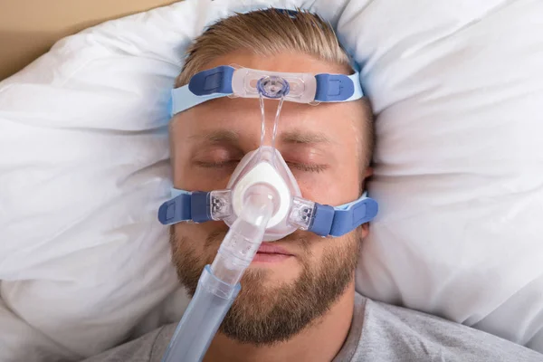 Man Lying On Bed — Stock Photo, Image