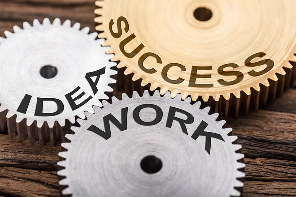 Framgång idé och arbete — Stockfoto