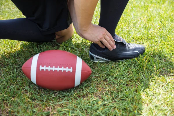 Spieler mit Schmerzen im Knöchel — Stockfoto