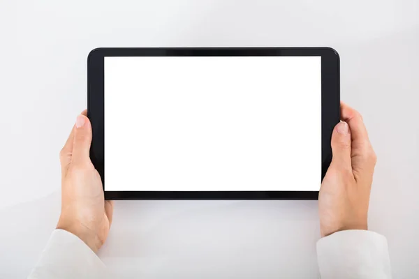 Woman Holding Digital Tablet — Stock Photo, Image