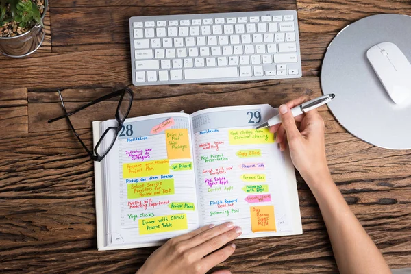 Ondernemer schrijven schema — Stockfoto