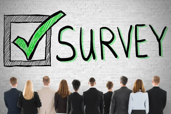 People Looking At Survey — Stock Photo, Image