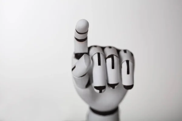 Robotic Hand Touching Screen — Stock Photo, Image