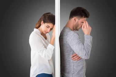 Üzgün depresif Çift