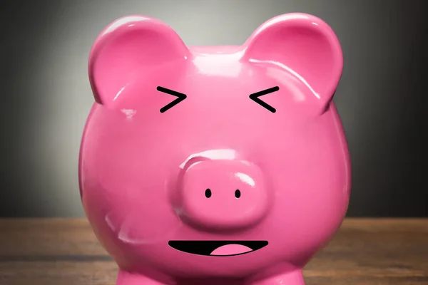 Laughing Pink Piggybank — Stock Photo, Image