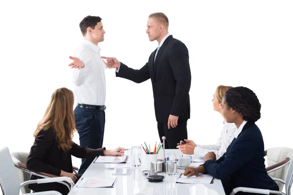 Jefe Gritando Ejecutivo Masculino Reunión Negocios —  Fotos de Stock