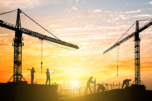 Engineers Working At Construction Site