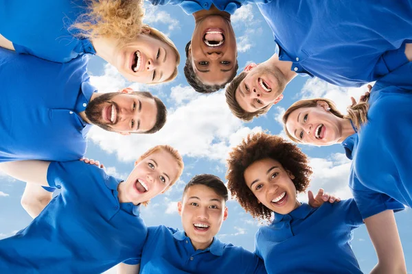 Smiling Multiracial Janitors — Φωτογραφία Αρχείου